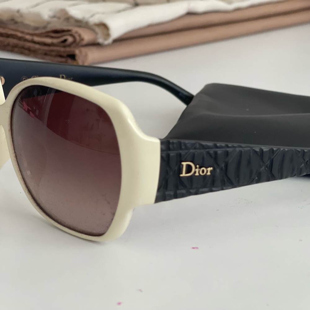 Dior Black and Cream Sunglasses